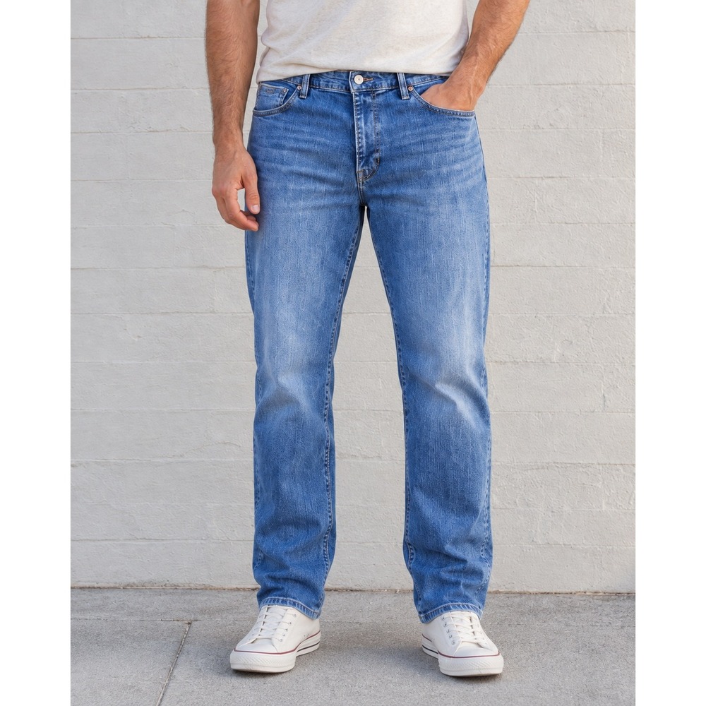 Mavi Martin Straight Leg Jeans Mens 36x29.5 Blue Stretch Premium Vintage Denim